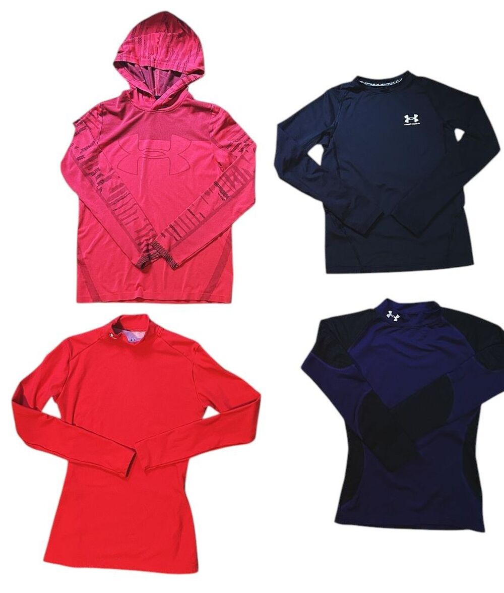 4 Athletic Under Armour Shirts Boy's Youth Medium